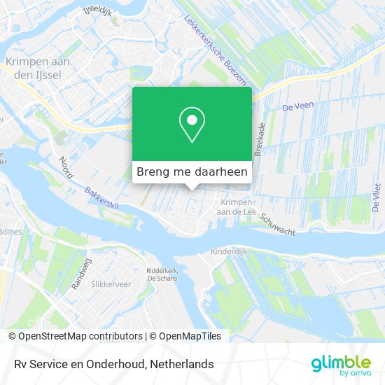 Rv Service en Onderhoud kaart