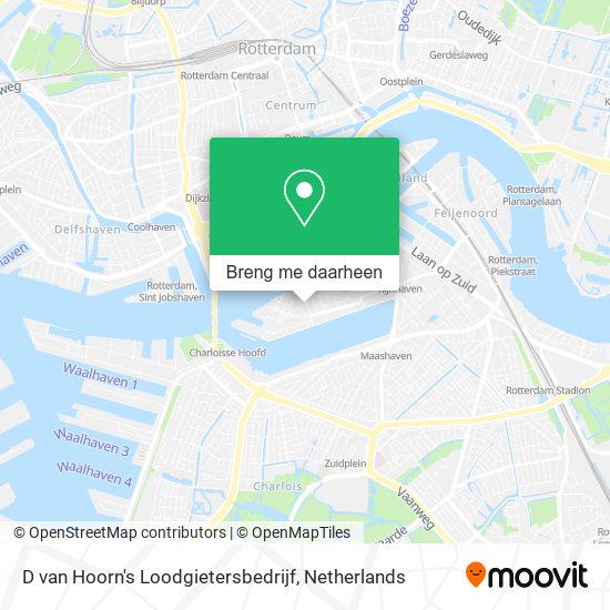 D van Hoorn's Loodgietersbedrijf kaart