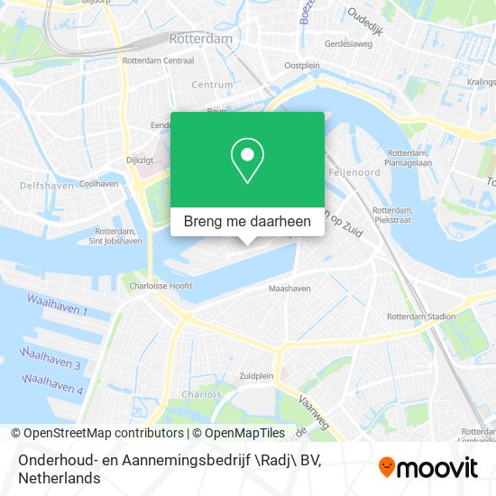 Onderhoud- en Aannemingsbedrijf \Radj\ BV kaart