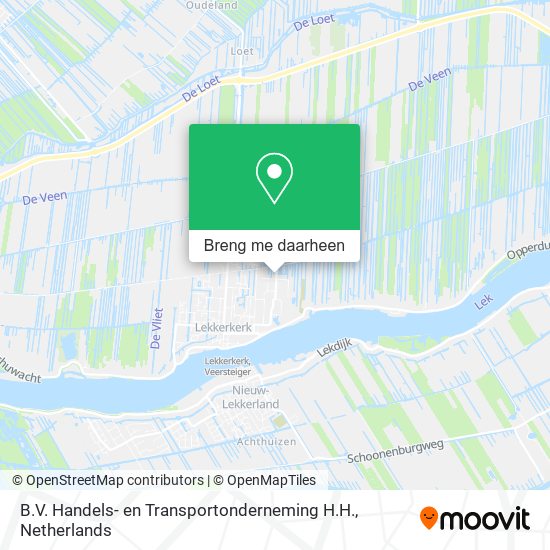 B.V. Handels- en Transportonderneming H.H. kaart