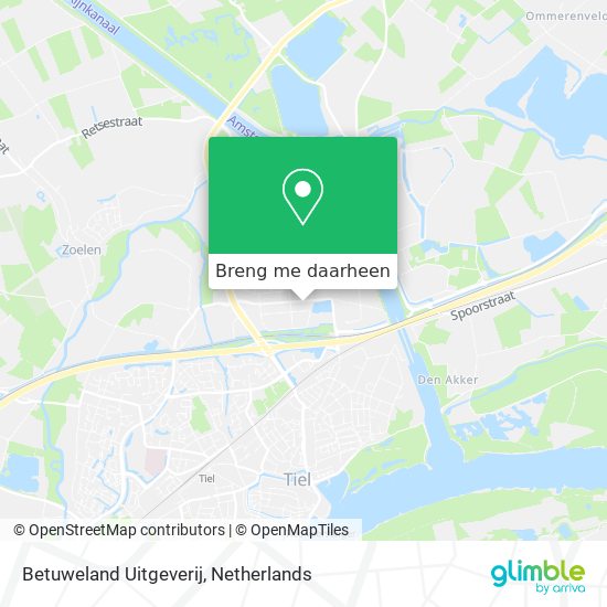 Betuweland Uitgeverij kaart