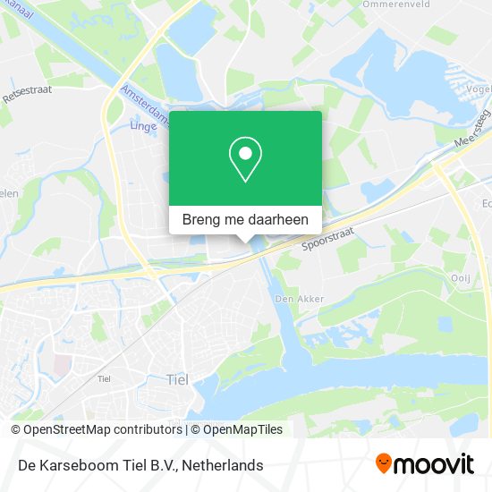 De Karseboom Tiel B.V. kaart
