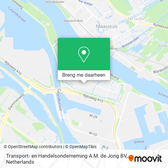 Transport- en Handelsonderneming A.M. de Jong BV kaart