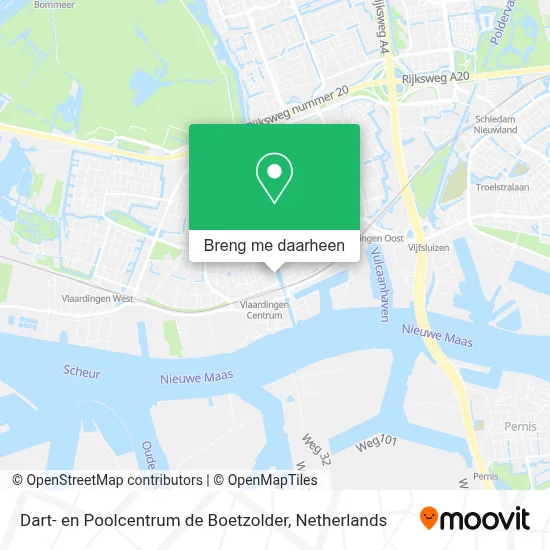 Dart- en Poolcentrum de Boetzolder kaart