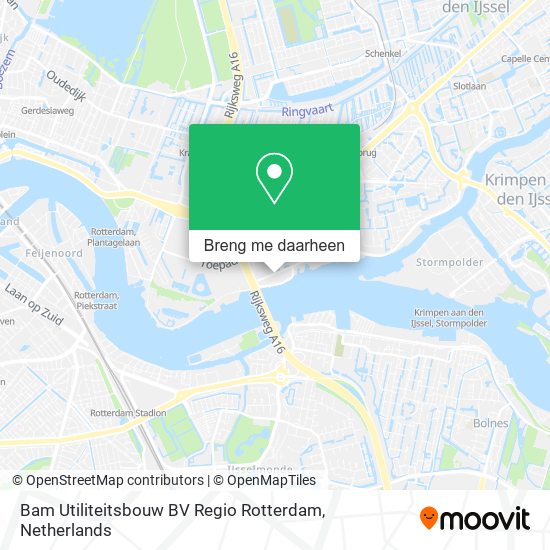 Bam Utiliteitsbouw BV Regio Rotterdam kaart