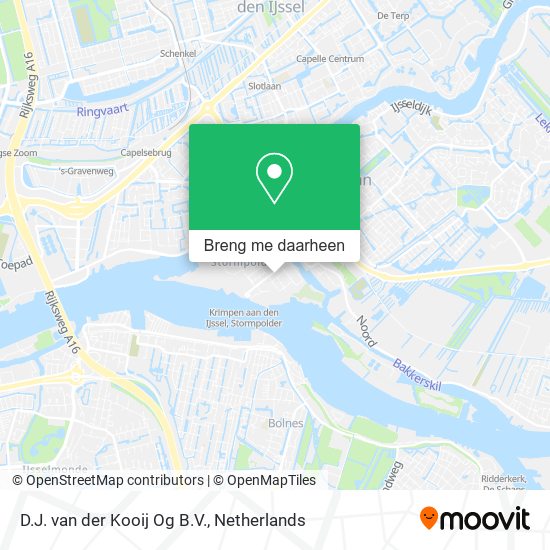 D.J. van der Kooij Og B.V. kaart