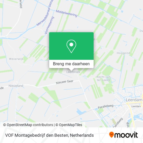 VOF Montagebedrijf den Besten kaart