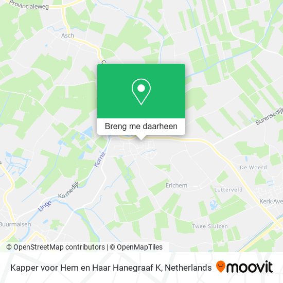 Kapper voor Hem en Haar Hanegraaf K kaart