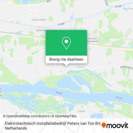 Elektrotechnisch Installatiebedrijf Peters van Ton BV kaart