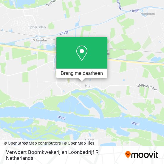 Verwoert Boomkwekerij en Loonbedrijf R kaart