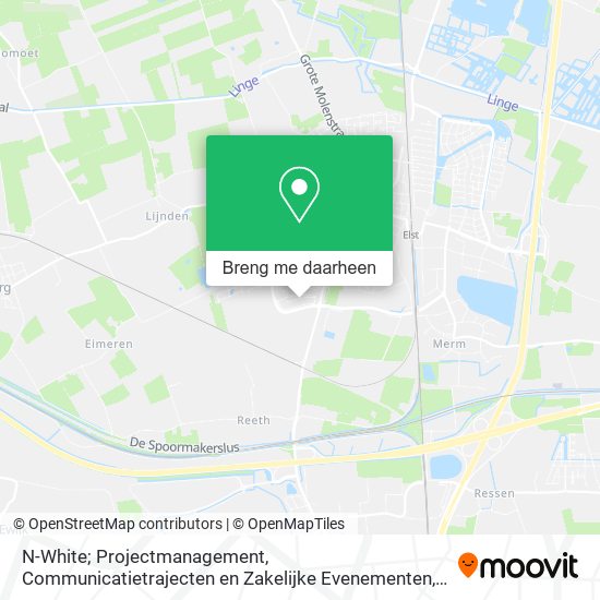 N-White; Projectmanagement, Communicatietrajecten en Zakelijke Evenementen kaart