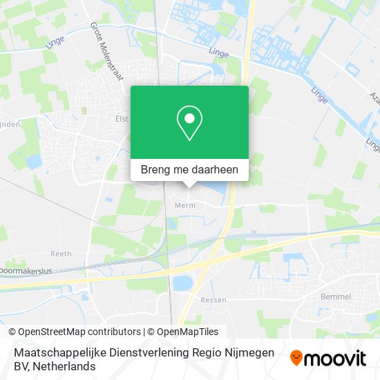 Maatschappelijke Dienstverlening Regio Nijmegen BV kaart
