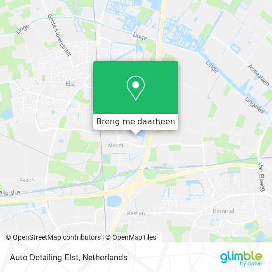 Auto Detailing Elst kaart