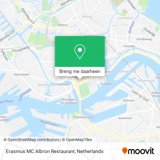 Erasmus MC Albron Restaurant kaart