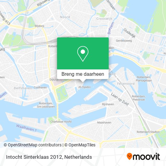 Intocht Sinterklaas 2012 kaart