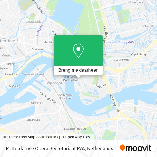 Rotterdamse Opera Secretariaat P / A kaart