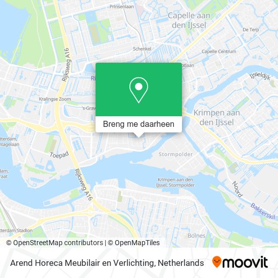 Arend Horeca Meubilair en Verlichting kaart