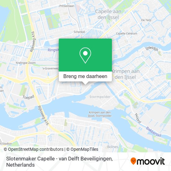 Slotenmaker Capelle - van Delft Beveiligingen kaart