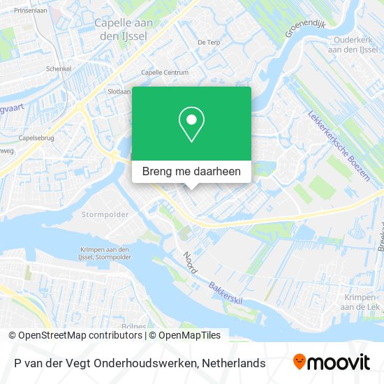 P van der Vegt Onderhoudswerken kaart