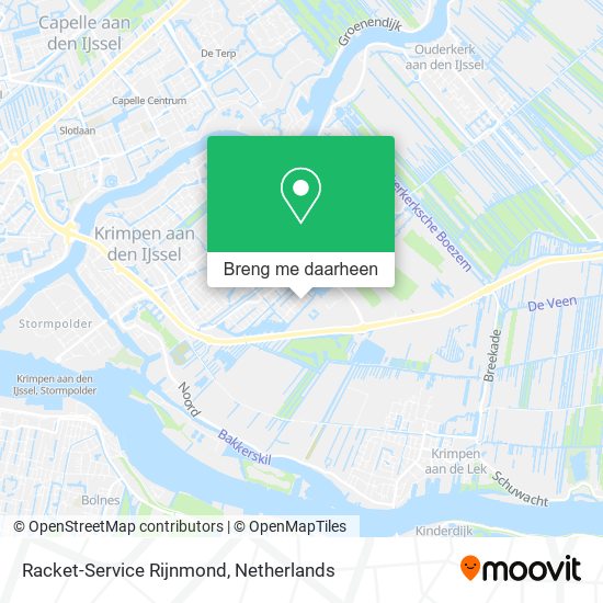 Racket-Service Rijnmond kaart