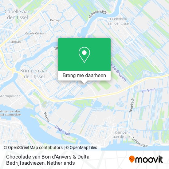 Chocolade van Bon d'Anvers & Delta Bedrijfsadviezen kaart