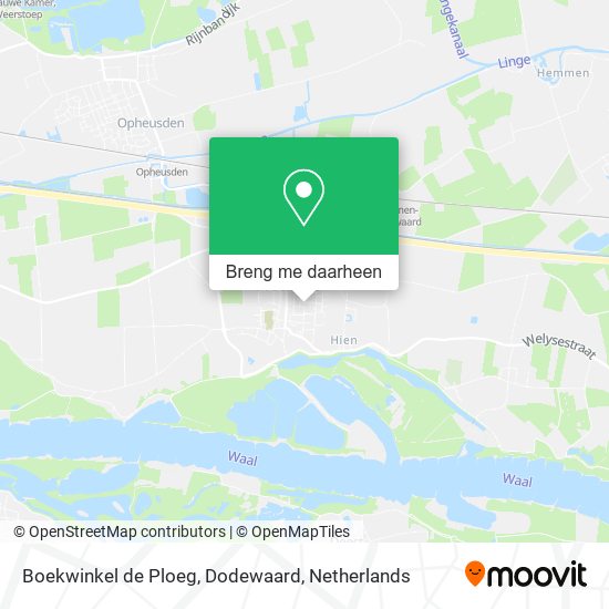 Boekwinkel de Ploeg, Dodewaard kaart