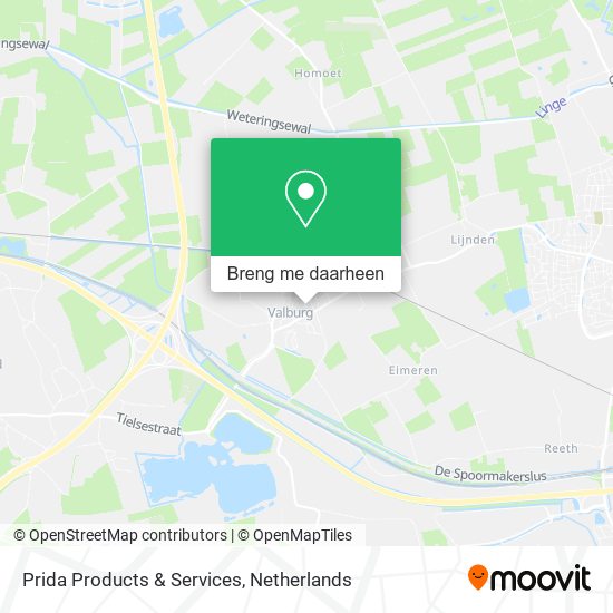 Prida Products & Services kaart