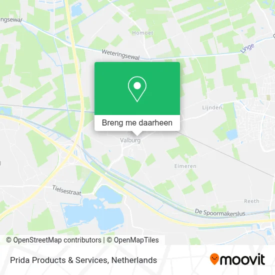 Prida Products & Services kaart