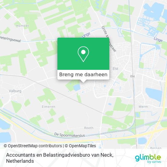 Accountants en Belastingadviesburo van Neck kaart