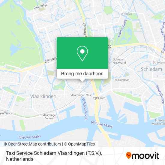 Taxi Service Schiedam Vlaardingen (T.S.V.) kaart