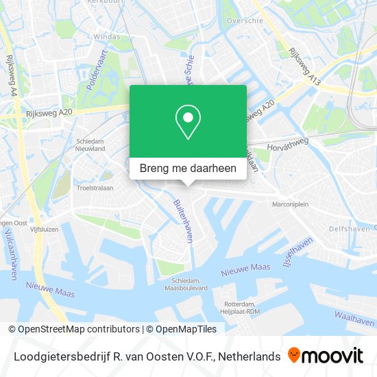 Loodgietersbedrijf R. van Oosten V.O.F. kaart