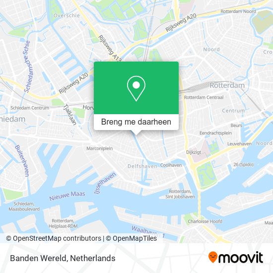Leeg de prullenbak mobiel Demon Play Hoe gaan naar Banden Wereld in Rotterdam via Bus, Trein, Metro of Tram?