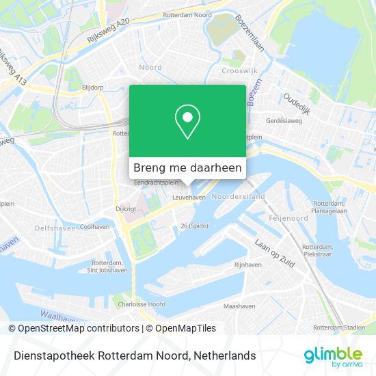 Dienstapotheek Rotterdam Noord kaart