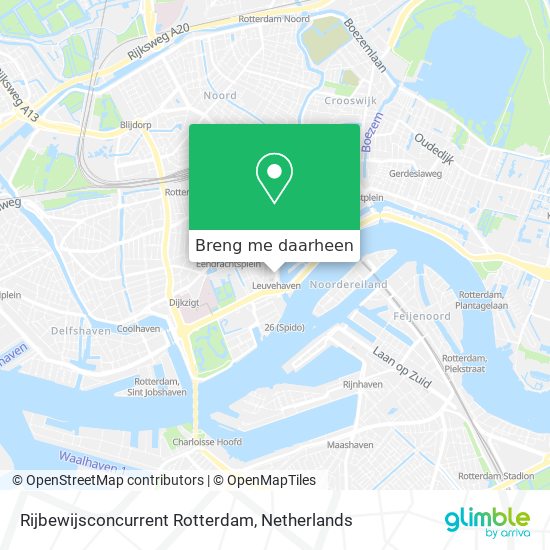 Rijbewijsconcurrent Rotterdam kaart