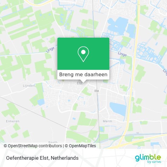 Oefentherapie Elst kaart