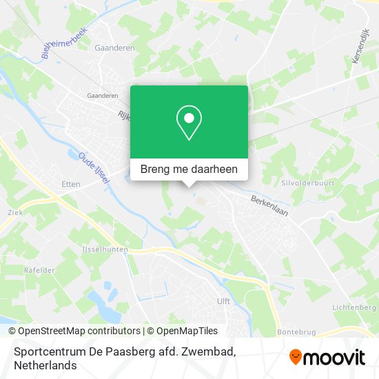 Sportcentrum De Paasberg afd. Zwembad kaart