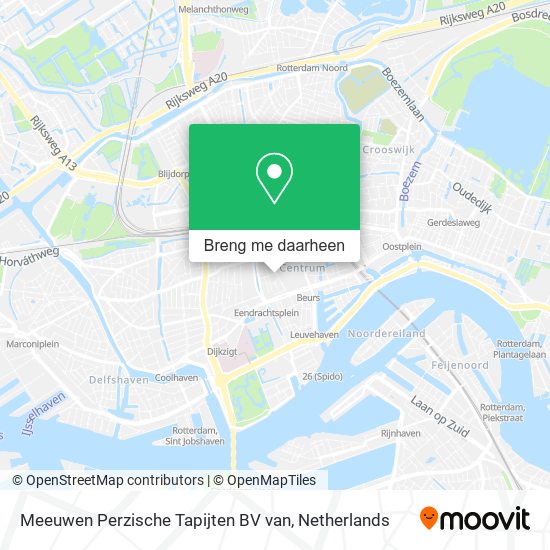 Meeuwen Perzische Tapijten BV van kaart