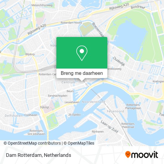 Dam Rotterdam kaart