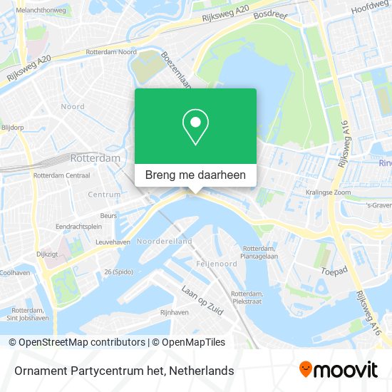 Ornament Partycentrum het kaart