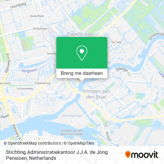 Stichting Administratiekantoor J.J.A. de Jong Pensioen kaart