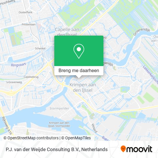 P.J. van der Weijde Consulting B.V. kaart