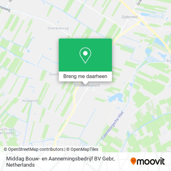 Middag Bouw- en Aannemingsbedrijf BV Gebr kaart