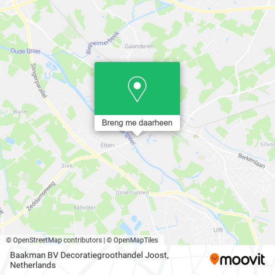 Baakman BV Decoratiegroothandel Joost kaart