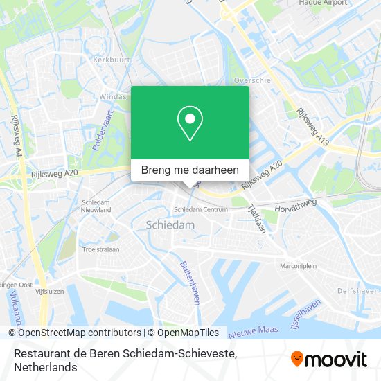 Restaurant de Beren Schiedam-Schieveste kaart