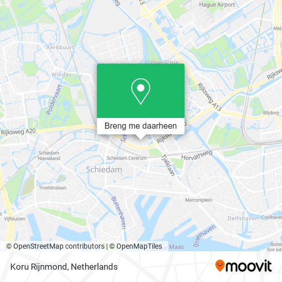 Koru Rijnmond kaart