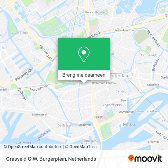 Grasveld G.W. Burgerplein kaart