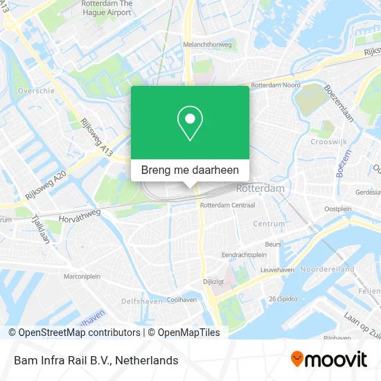Bam Infra Rail B.V. kaart