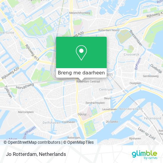 Jo Rotterdam kaart