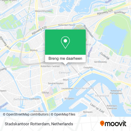 Stadskantoor Rotterdam kaart