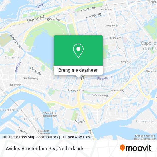 Avidus Amsterdam B.V. kaart